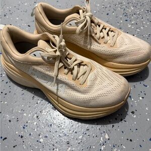 Hoka Bondi - Cream Athletic Shoes